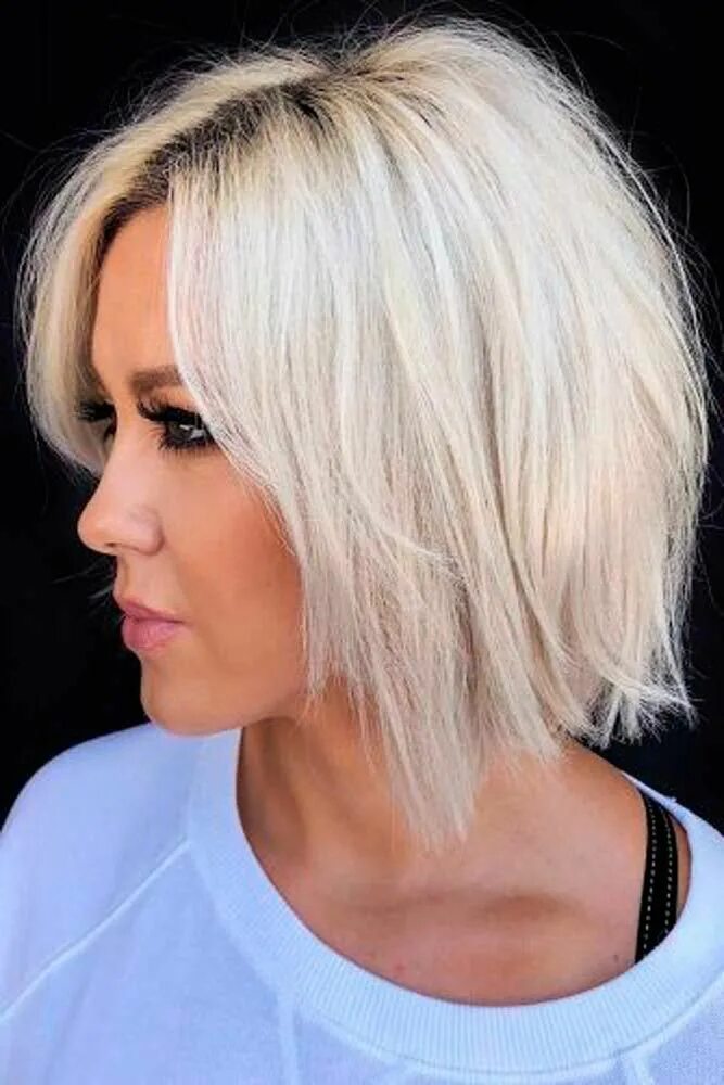 Каре стрижка женская блондинка 100 Amazing Layered Bob Haircuts: Modern And Stylish Long bob hairstyles, Choppy