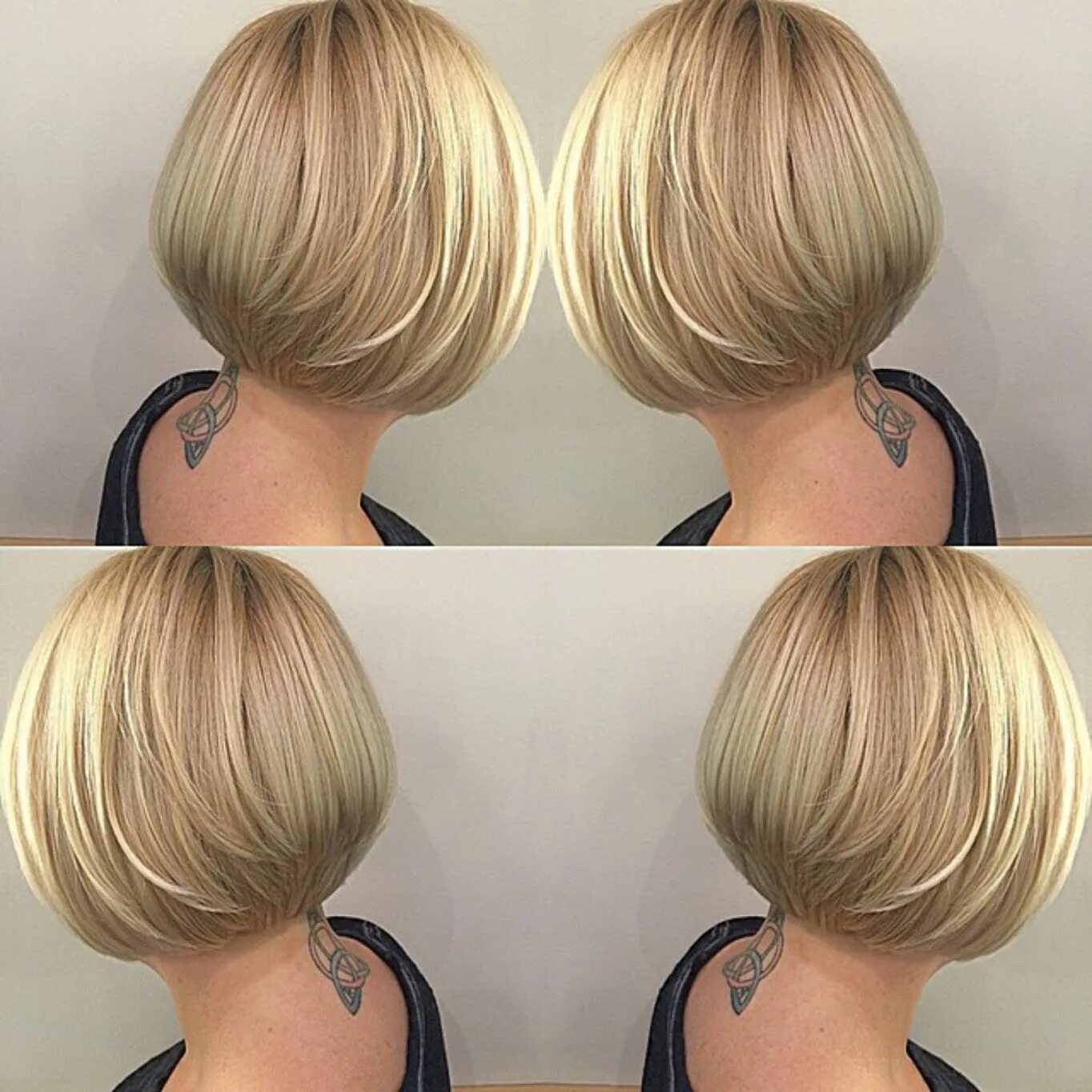 Каре стрижка женская фото сзади и спереди Stacked Bob Haircut For Fine Hair Gaya rambut, Rambut bob pendek, Gaya rambut pe