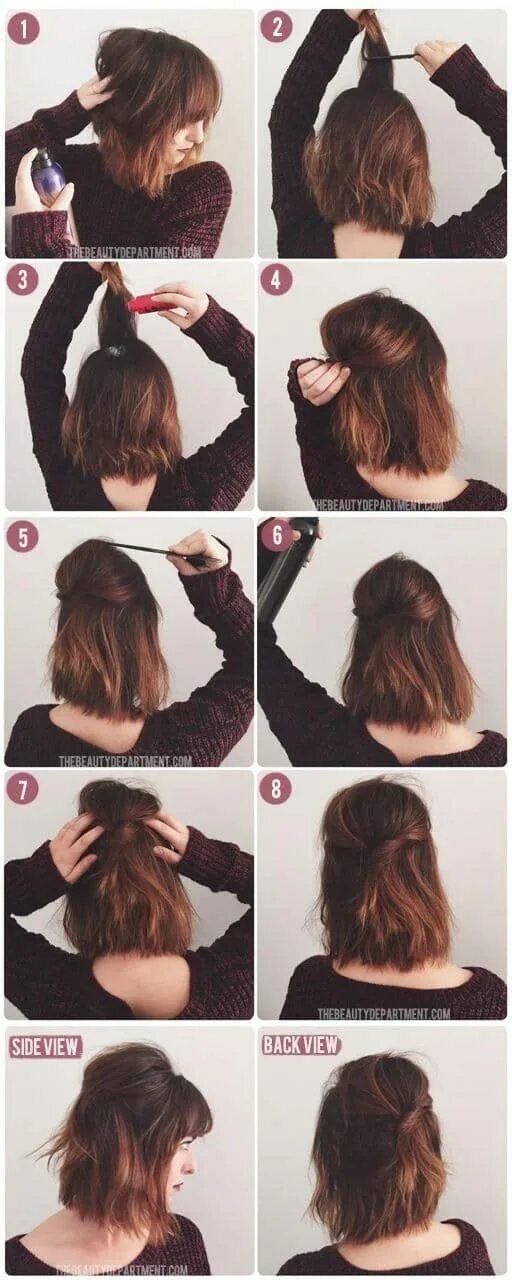 Каре в домашних условиях стрижка пошагово 17 Peinados sencillos para dominar tu cabello Peinados cabello corto, Peinados f