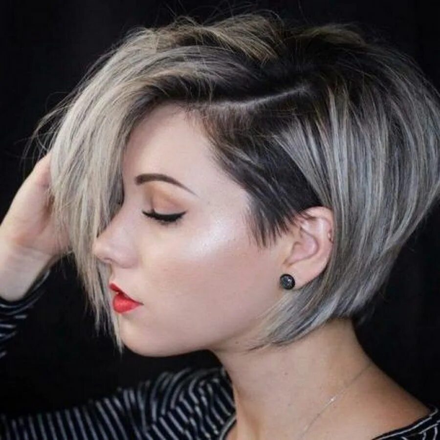 Каре виски стрижка BobPixie HairStyles - YouTube