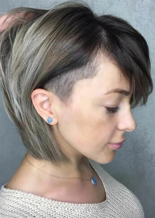 Каре выбритая стрижка 51 Edgy and Rad Short Undercut Hairstyles for Women Undercut hairstyles, Short h