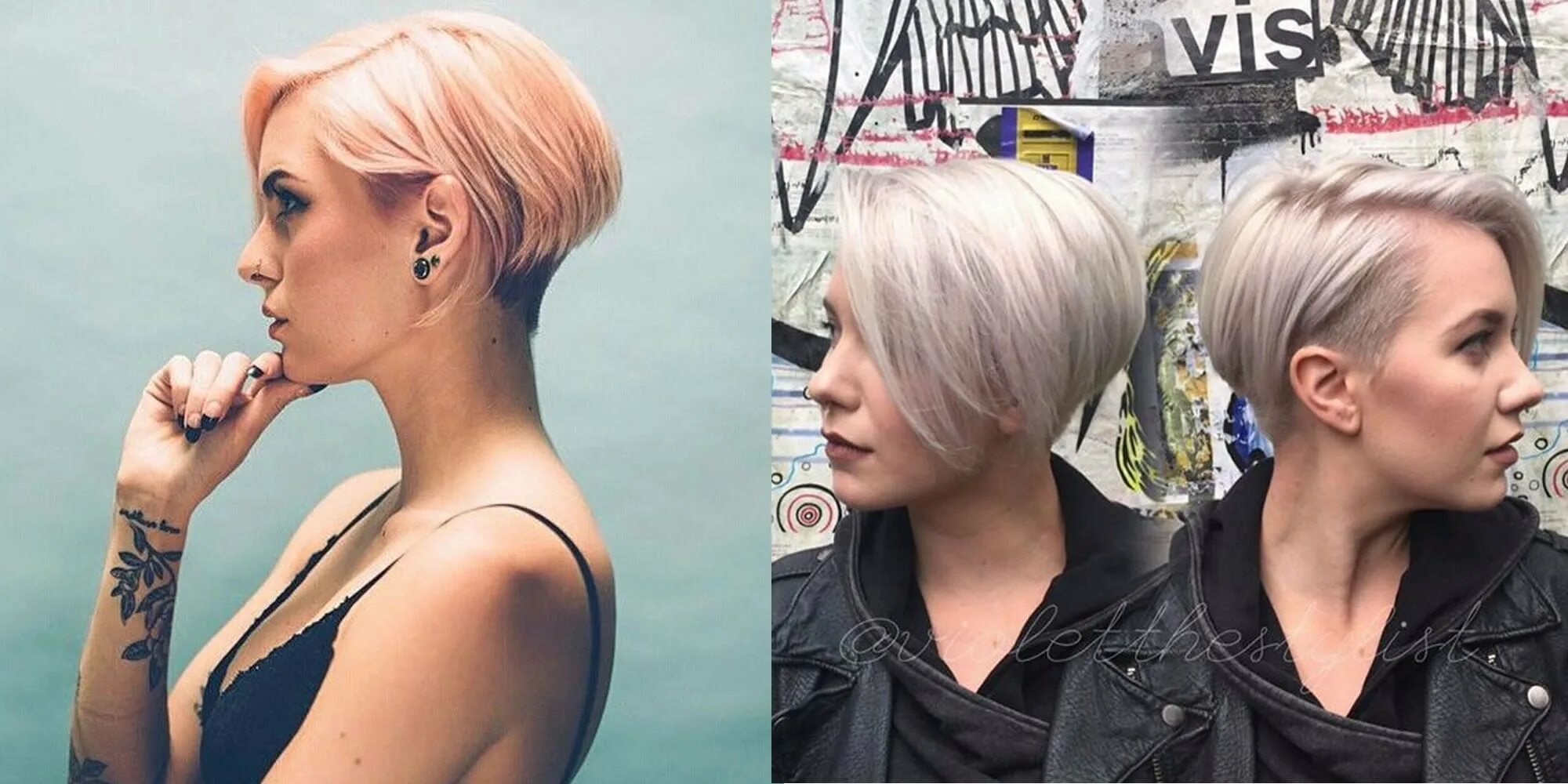 Каре выбритая стрижка Short Bob Undercuts 2021 Update : Hairstyles and Hair Colors