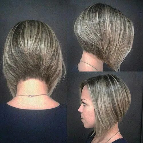 Каре высокий затылок фото 45 Elegant Graduated Bob Haircut Ideas Bob-Hairstyle.Com Angled bob haircuts, An
