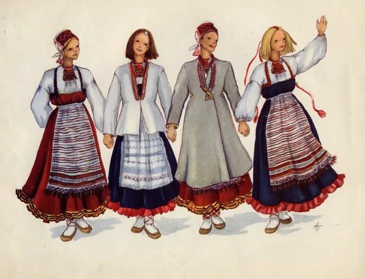 Карелы фото в национальных костюмах FolkCostume&Embroidery: Search results for russian Finnish costume, Folk costume