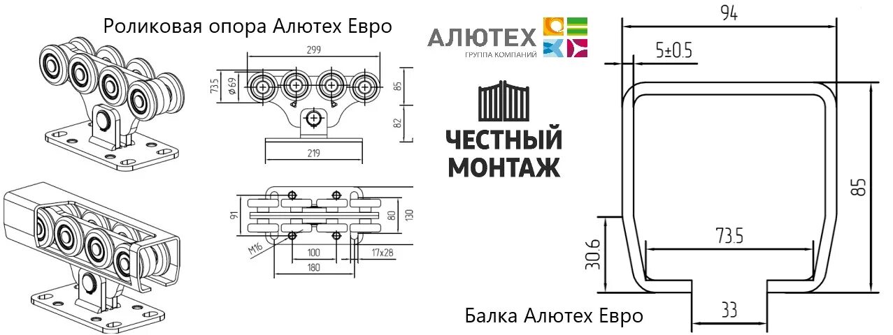 Каретка откатных ворот чертеж Ролики для откатных ворот: комплект направляющих моделей для раздвижных ворот, р