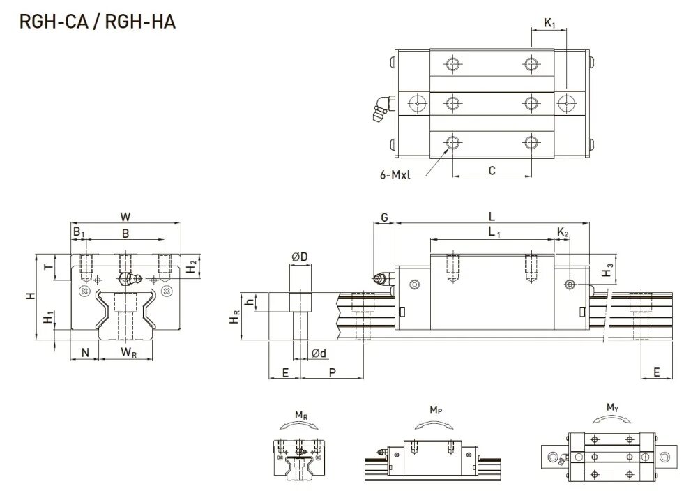 Каретка своими руками чертежи Рельс RGR30RH