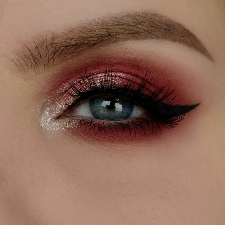 Карие глаза макияж красные тени Give A Red Eyeshadow Look A Try With These Gorgeous Palettes & Hot Inspo in 2020