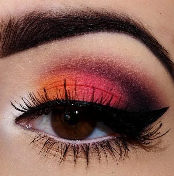Карие глаза макияж красные тени Pin on Belleza / Beauty