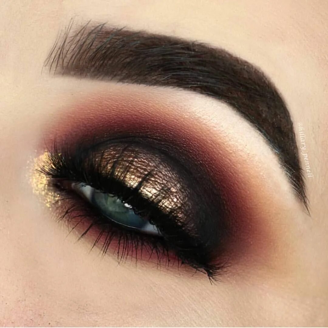 Карие глаза макияж красные тени Pin on make up