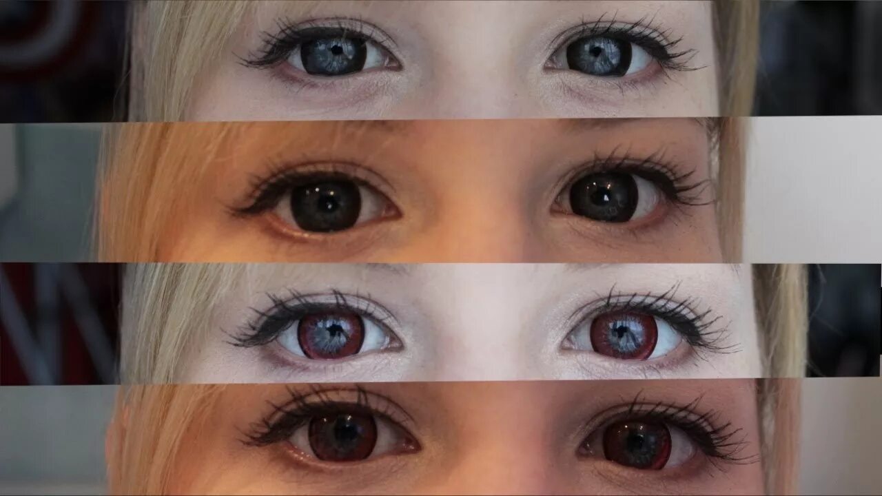 Карие линзы фото до и после circle lenses review (light eyes) - G&G Dolly Brown / EOS New Adult Red - YouTub