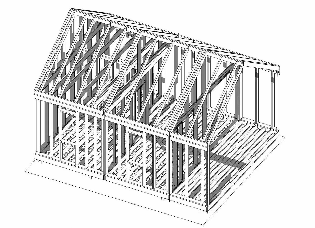 Каркас дома своими руками чертежи Из чего строить - БалтикДом - деревянные дома и срубы высшего качества от произв