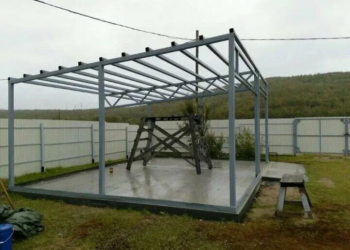 Каркас из профильной трубы фото Демонтаж гаража в Каменске-Уральском - Строительство гаражей - Ремонт и строител