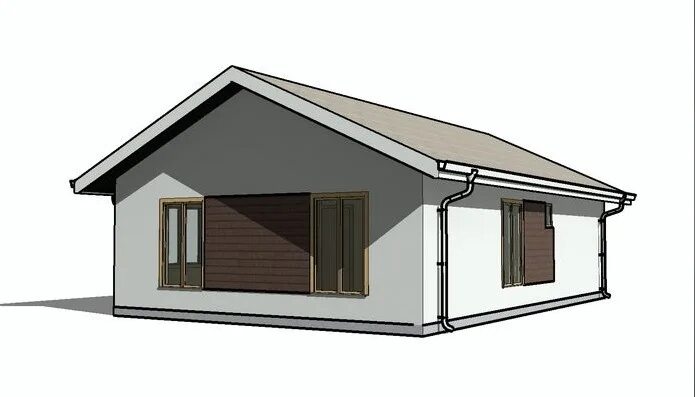Каркас одноэтажного дома с двухскатной крышей фото Serpukhov MO House of 81 m2 Partial (frame, metal, NDE) From 22.01 2023 Каркас с