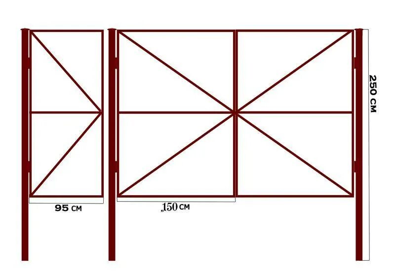 Каркас ворот фото Ворота своими руками (58 фото): изготовление универсальной конструкции, как сдел