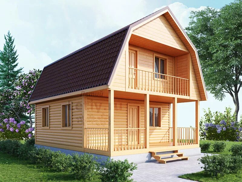 Каркасные дома 6х8 проекты фото Проект № 16. Каркасный дом 6х8 м. Цена от 450 000 рублей.