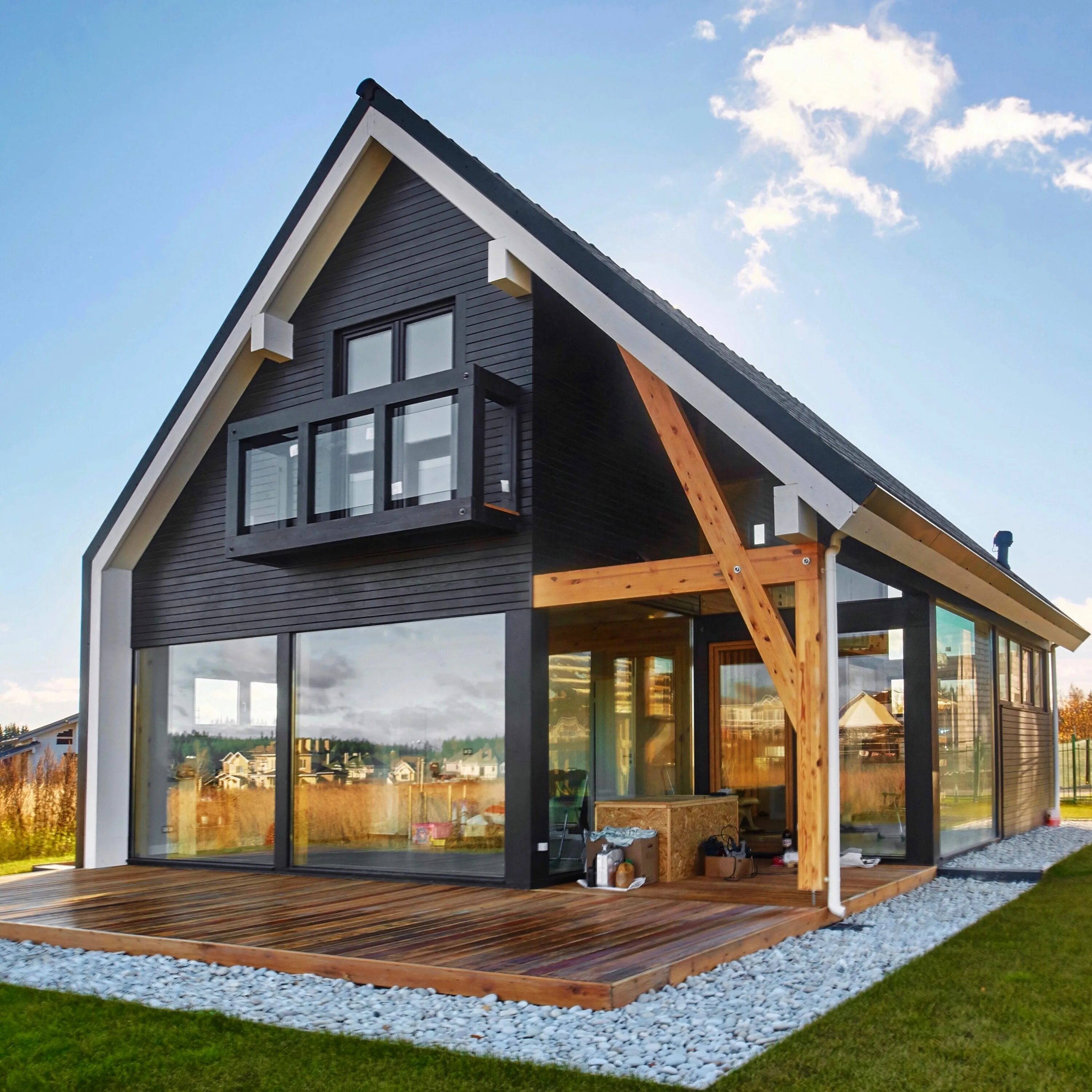 Каркасные дома дачи фото Проект "Эйндховен" Modern barn house, Barn style house, House exterior