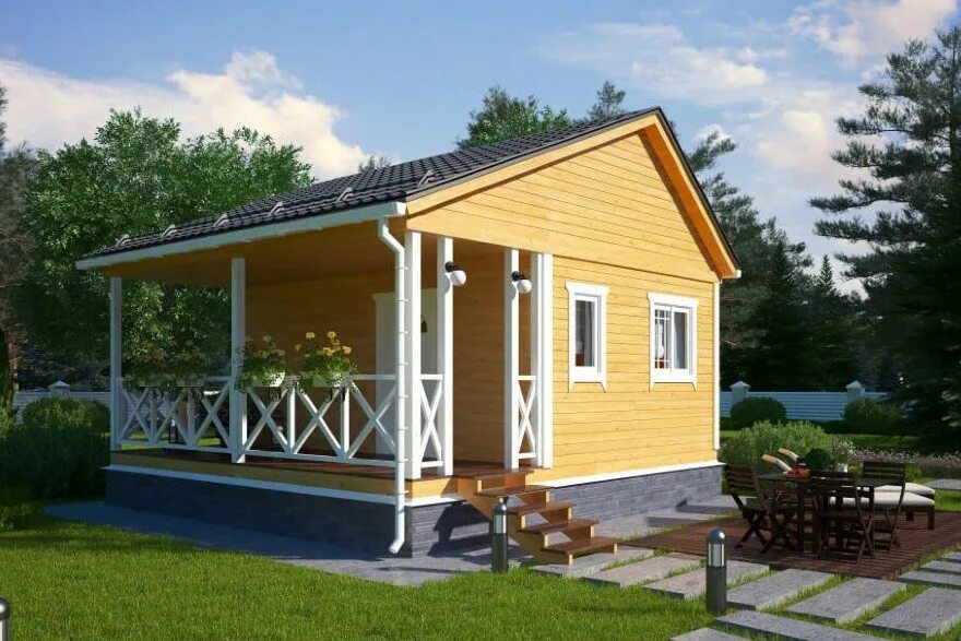 Каркасные дома для дачи проекты фото Каркасный дачный домик Д-10, 6 на 4 метра, заказать в Санкт-Петербурге