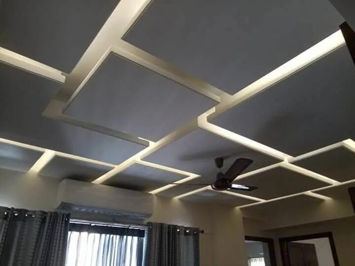 Каркасные потолки фото Square false ceiling homify Luxury ceiling design, Ceiling design, Interior ceil