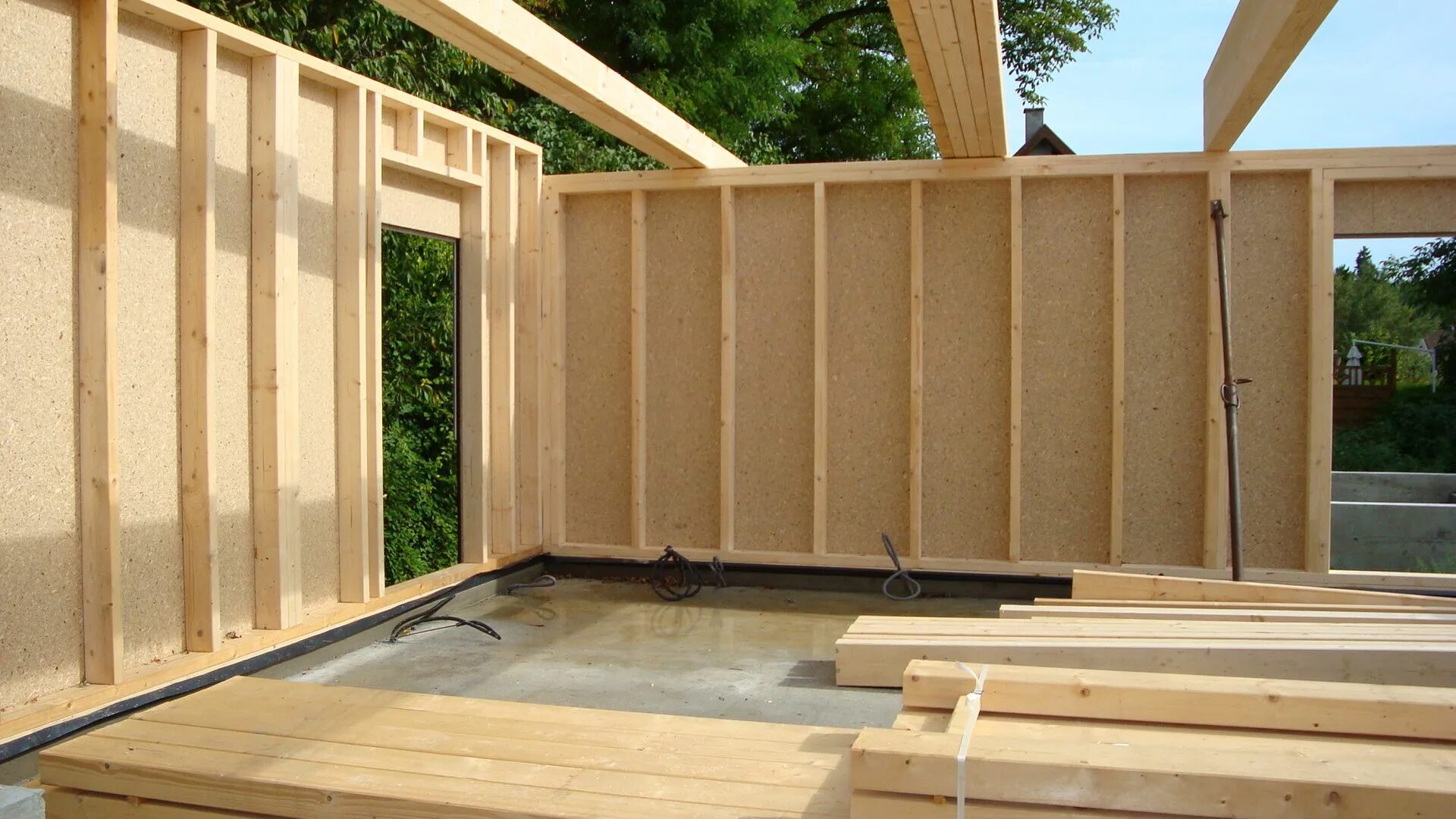 Каркасные стены фото France maison passive - Les maisons de France Maison ossature bois, Construction