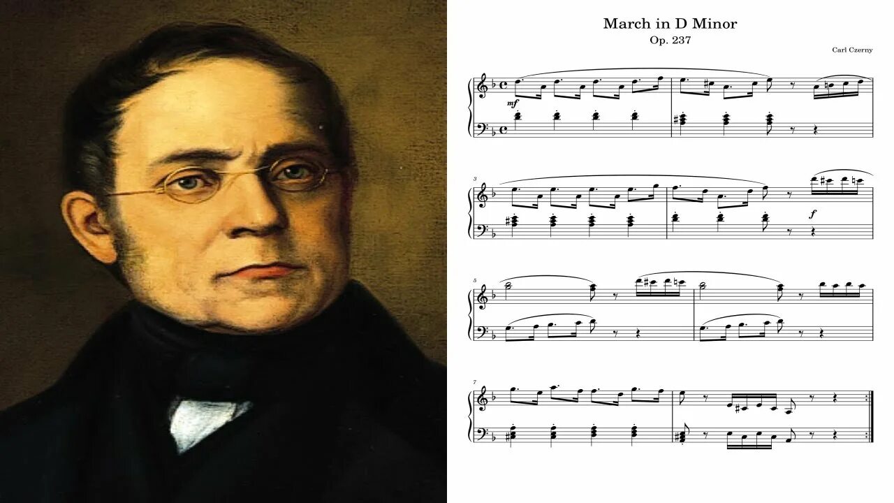 Карл черни фото Carl Czerny - March in D Minor (Op. 237) - YouTube