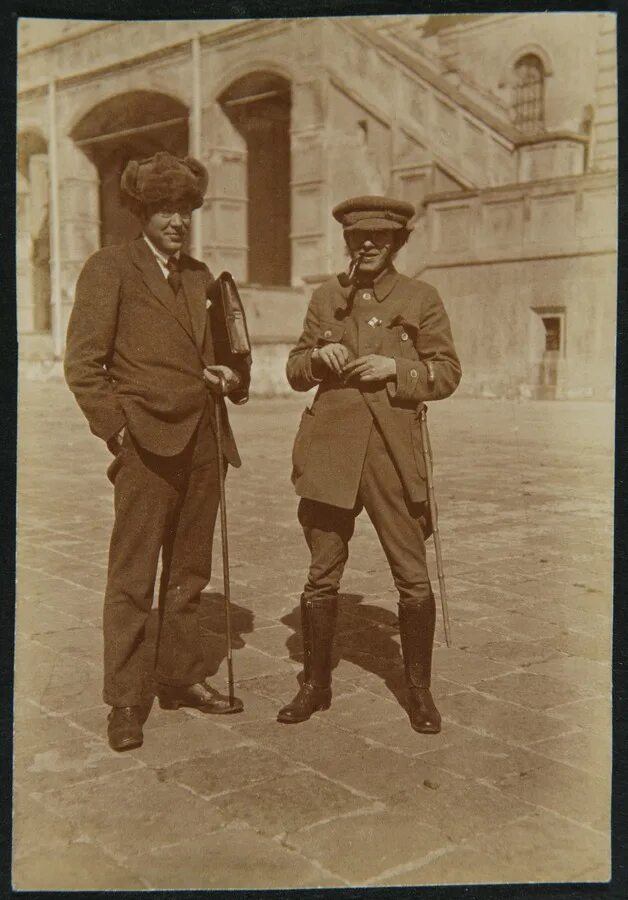 Карл радек фото Radek with another man in the street; Radek smoking pipe - Digital Library