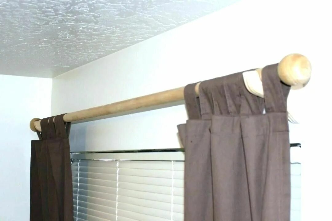 Карниз для дачи своими руками Ideas Decorative Rustic Curtain Rods Wood curtain rods, Wooden curtain rods, Rus