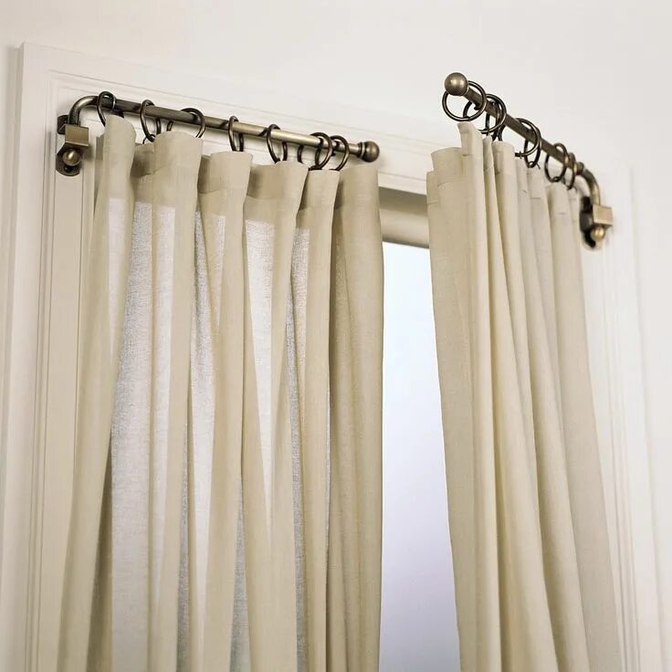 Карнизы гардины для штор фото Umbra Ball 20-Inch to 36-Inch Swing Arm Drapery Rod, Nickel Curtains, Swing arm 