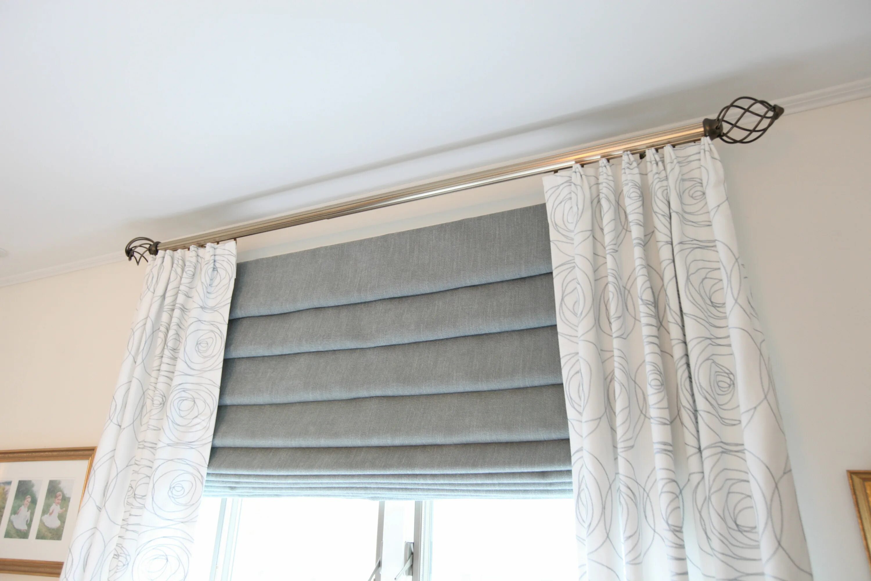 Карнизы на окна для штор фото Elegant Embroidered Pinch Pleat Drapes with Blackout Lining