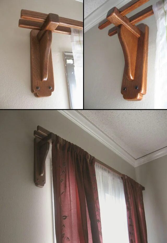 Карнизы своими руками фото Curtain Rods by jtpark Wooden curtain rods, Wood curtain rods, Diy curtain rods