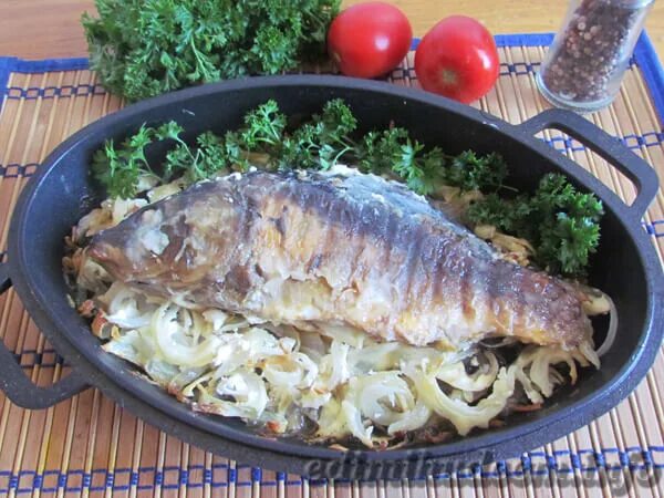 Карп в сметане рецепт с фото Как приготовить карпа в духовке со сметаной