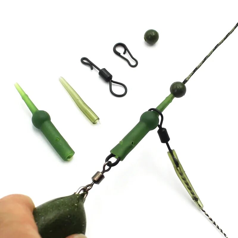 Карповая рыбалка оснастка 25Pcs Carp Fishing Accessories Set Chod Heli Rig Ring Kit Buffer Sleeve Rolling 