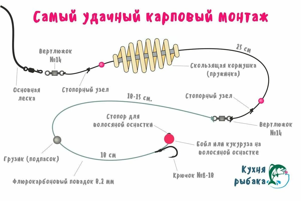 Карповые монтажи и оснастки для ловли Фидерные снасти на сазана своими руками: изготовление и монтаж