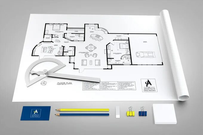 Карта дизайн проекта Engineering / Architectural Design Mock-up :: Behance