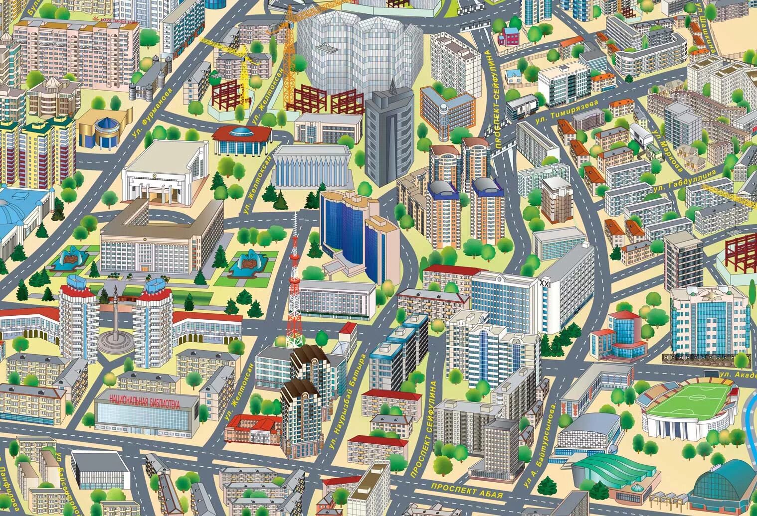 Карта фото улицы города Town 3