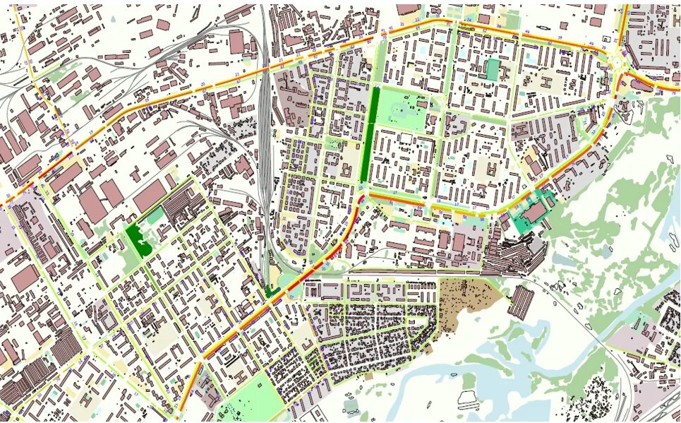 Карта города фото С 2010-го года в полтора раза выросло количество машин, магистральные улицы рабо