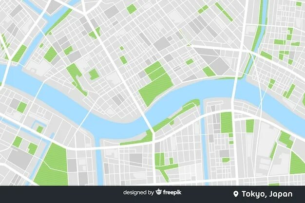 Карта города фото Premium Vector Detailed digital city map concept