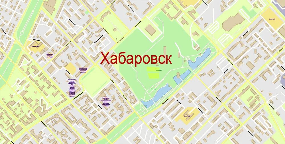 Карта хабаровска фото Магазины хабаровска карта