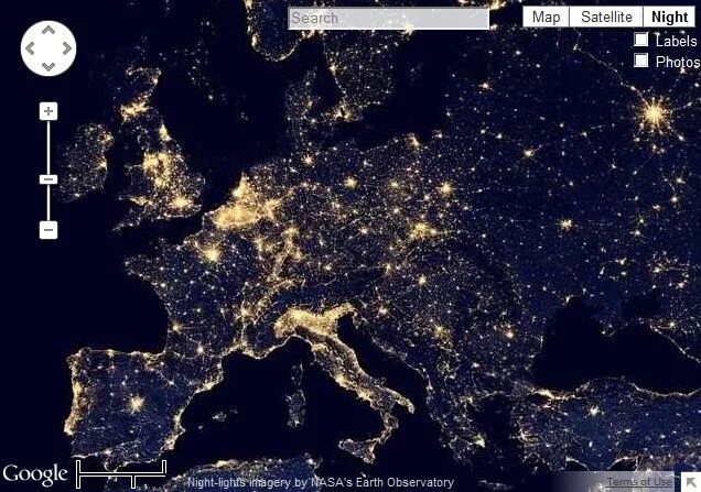 Карта космоса фото Zoomable image of Earth at night, with optional Google Maps layer. Earth at nigh