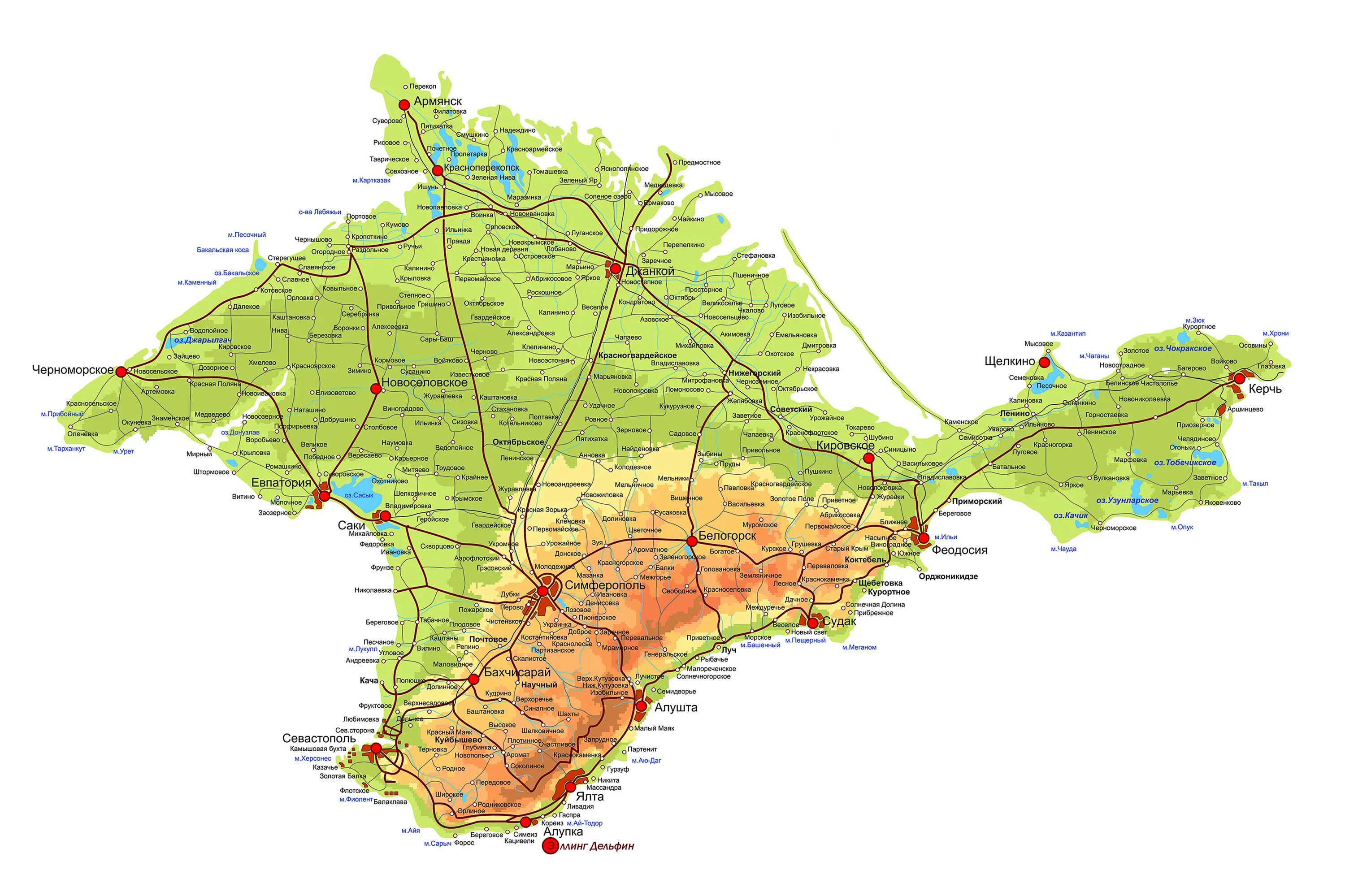 Карта крыма фото Новости районов крыма