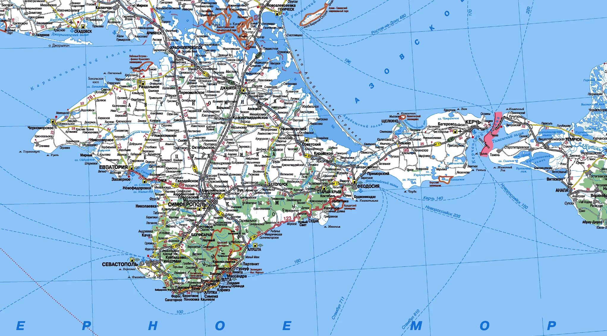 Карта крыма фото Карта Крыма (Россия) на русском языке, расположение на карте мира с городами, ме