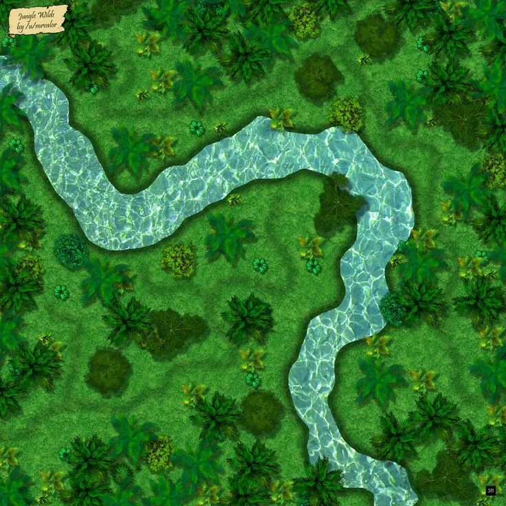 Карта леса фото Dense-Jungle-Wilds - dungeons and dragons post Fantasy map, Forest map, Dungeons