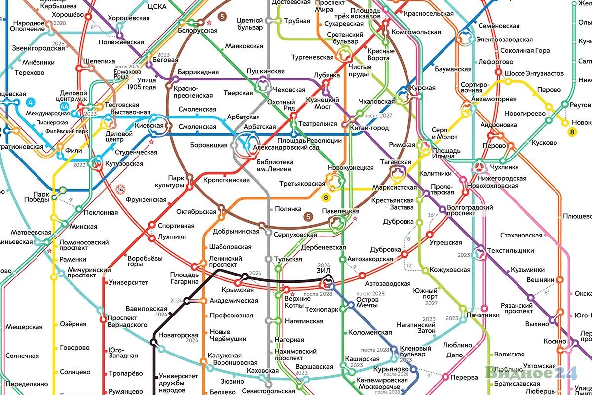 Карта метро москвы 2024 фото Видное 24: Началась разработка проектов станций МЦД-5. Новая схема и сроки реали