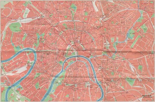 Карта москвы фото улиц План центральной части Москвы 1:15K - Тверская улица, Москва, 103265