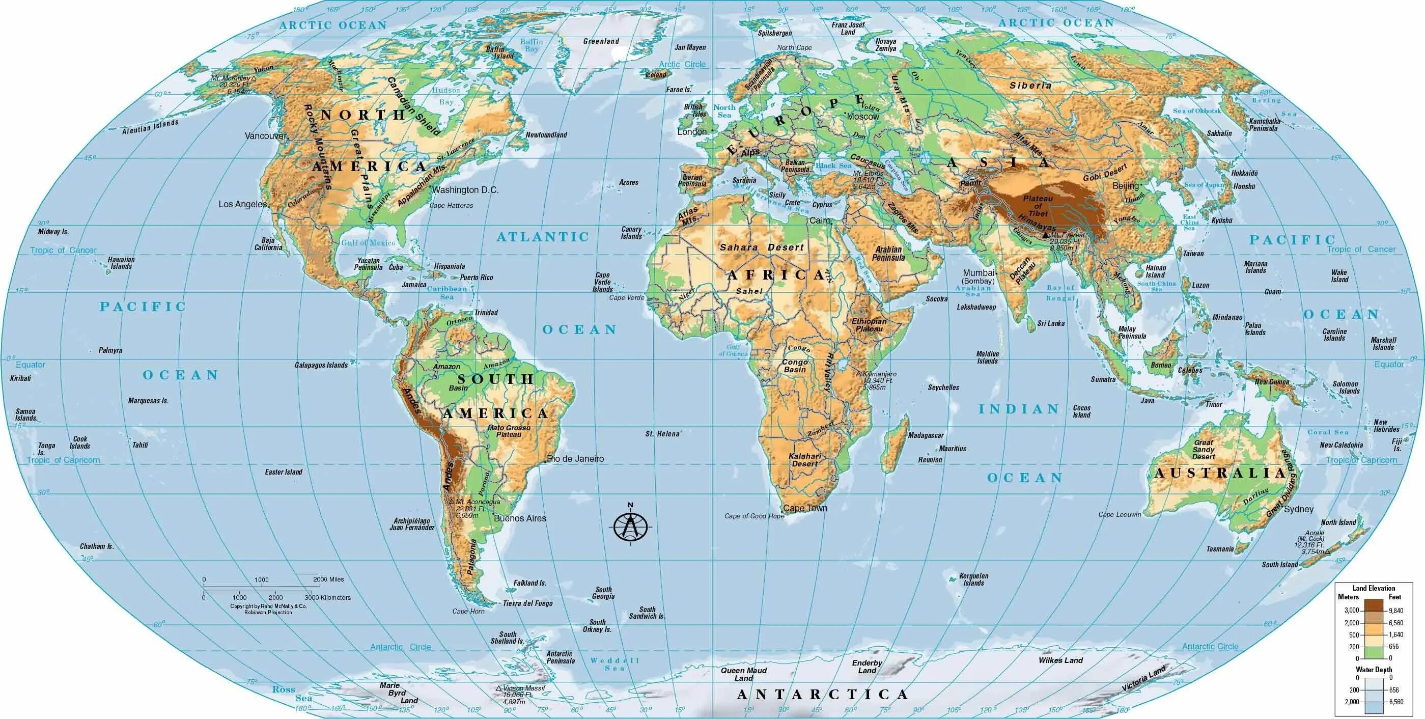 Карта океанов мира фото map of the world physical map of the world labeled Detailed world map, World geo
