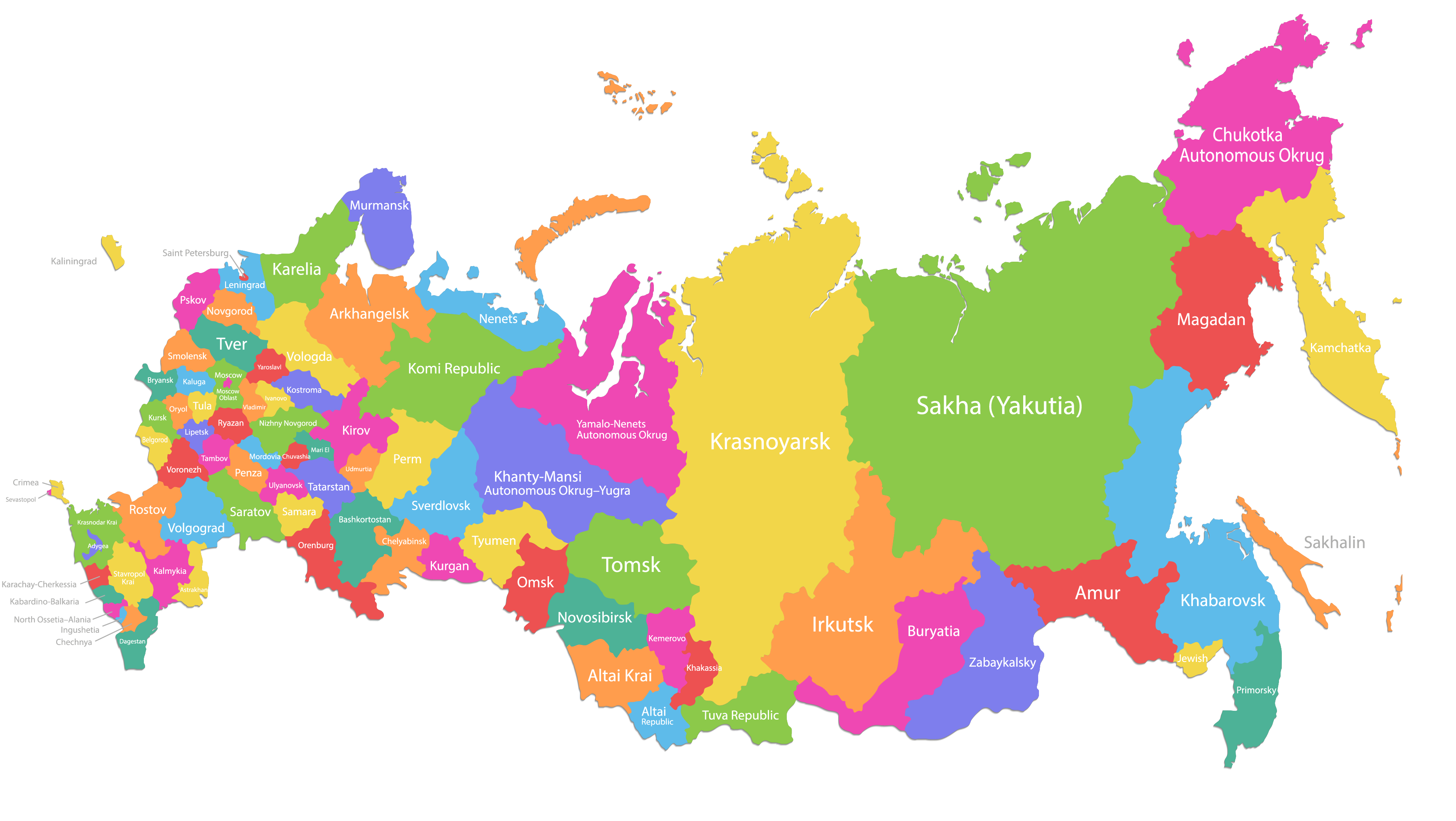 Карта россии фото Russia Maps & Facts - World Atlas