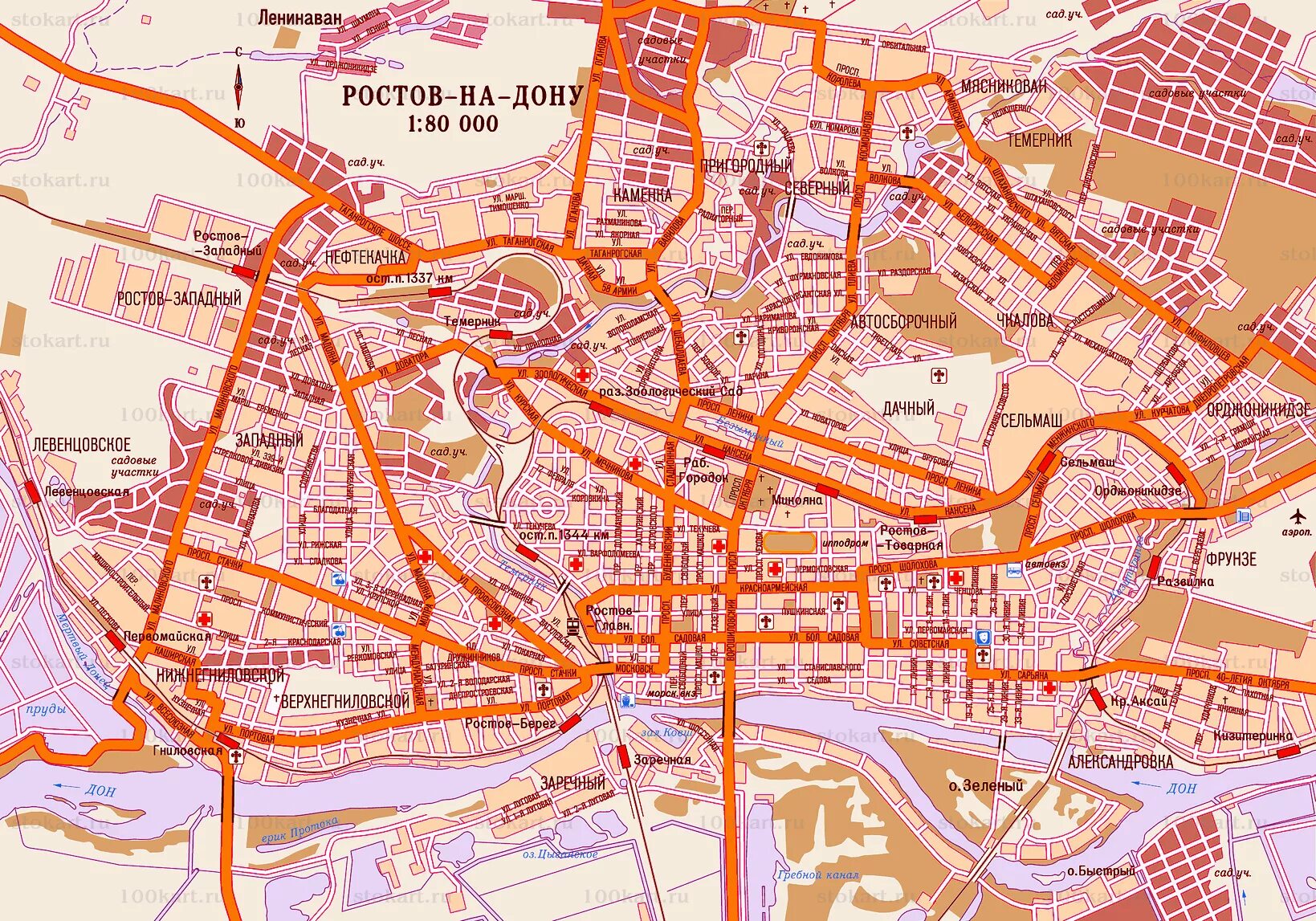 Карта ростов фото Ростов карта города - блог Санатории Кавказа