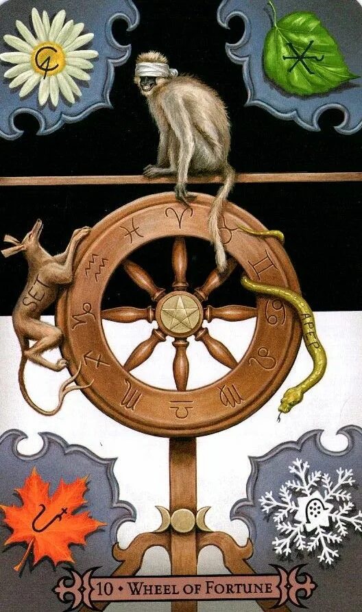 Карта таро колесо фортуны фото 10 Аркан Колесо Фортуны Modern Spellcaster’s Tarot Мир Таро: галерея карт Таро и