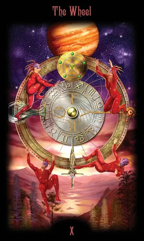 Карта таро колесо фортуны фото The Wheel Tarot cards art, Divine tarot, Tarot