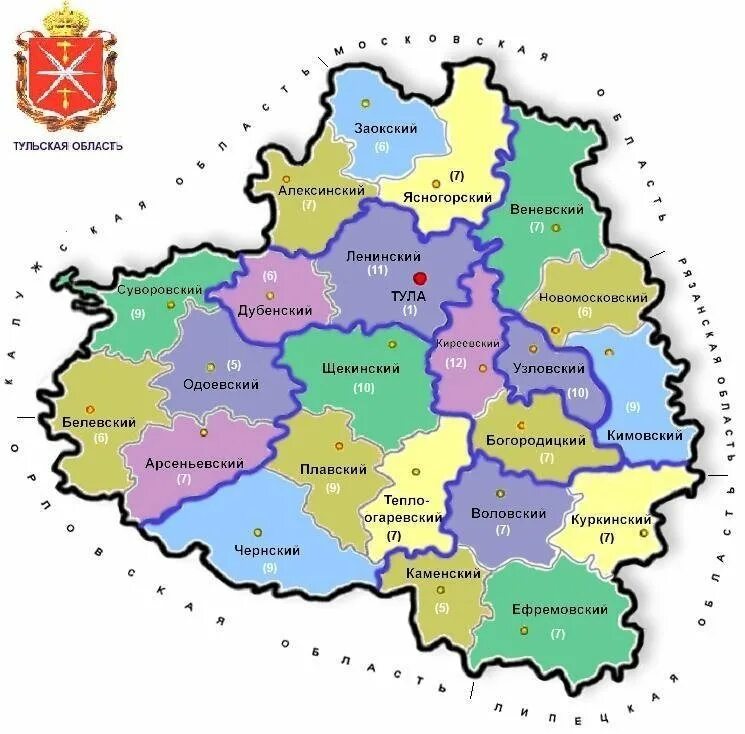Карта тульской области фото Покоряя Россию