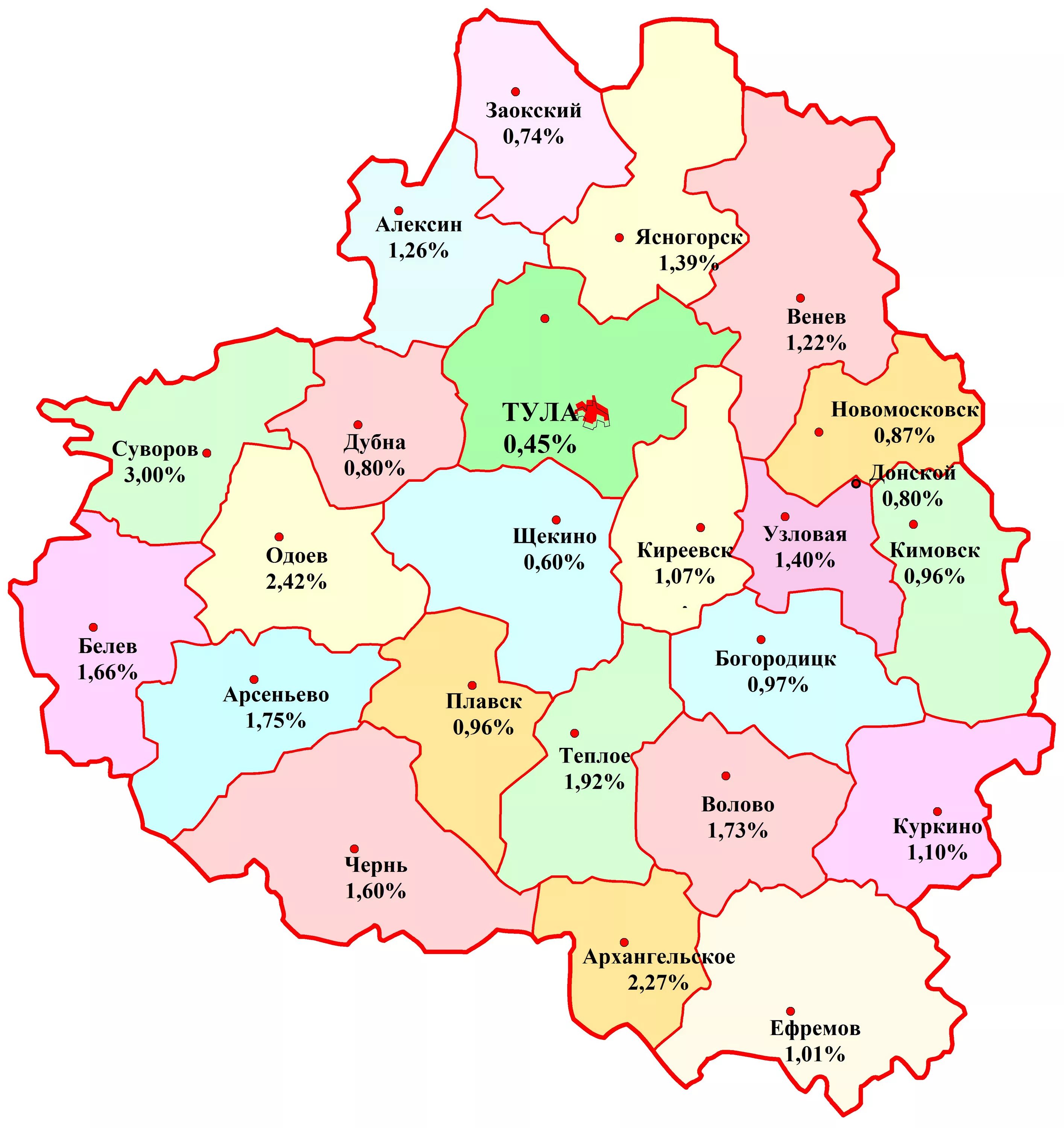 Карта тульской области фото Тульская область на карте - блог Санатории Кавказа